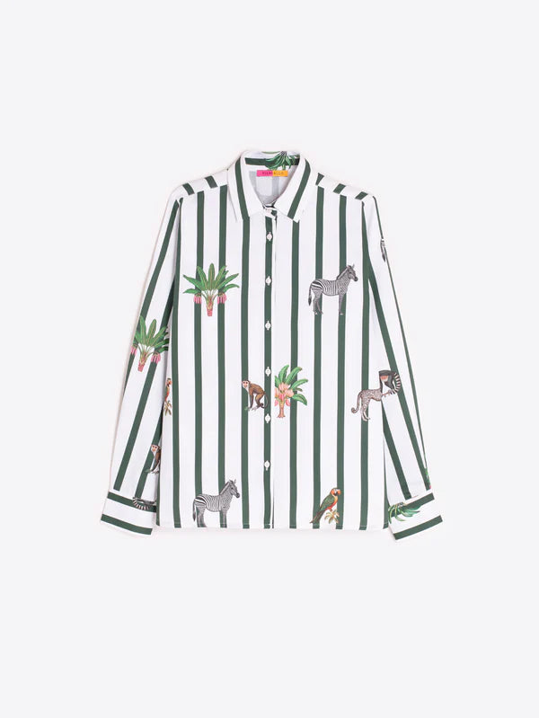 Women s Green Blue White Stripe Shirt